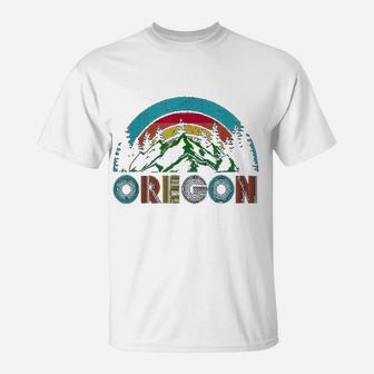 Oregon Mountains Outdoor Camping Hiking Gift T-Shirt | Crazezy