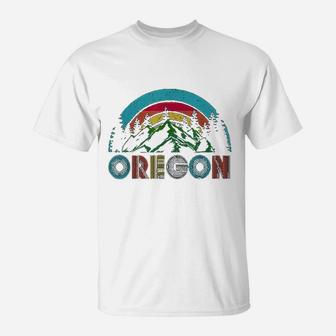 Oregon Mountains Outdoor Camping Hiking T-Shirt | Crazezy DE