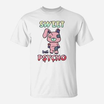 Sweet But Psycho Rabbit Puppy Dress Creepy Cute Gothic Bunny T-Shirt | Crazezy UK