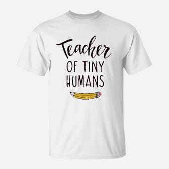 Teacher Of Tiny Humans Teaching Gifts Women Football Jersey T-Shirt | Crazezy CA