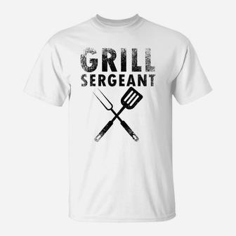 The Grill Sergeant T Shirt Father's Day Gift Dad Bbq Cook T-Shirt | Crazezy