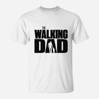 The Walking Dad Father Parent Funny Ring Spun T-Shirt | Crazezy