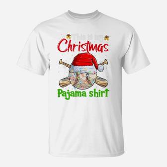 This Is My Christmas Baseball Pajama Gift For Boys Men T-Shirt | Crazezy