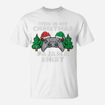 This Is My Christmas Pajama Shirt Video Games Boys Men Xmas T-Shirt | Crazezy CA