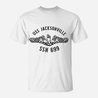 Uss Jacksonville Ssn 699 Submarine Badge Vintage T-Shirt | Crazezy AU