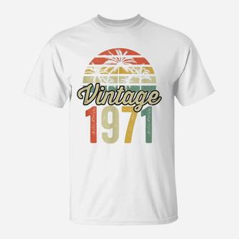 Vintage Since January 1971 Bday Vintage 50Th Birthday T-Shirt | Crazezy DE
