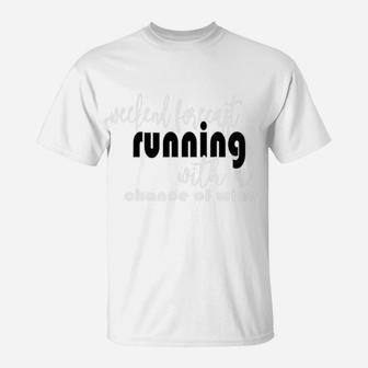 Weekend Forecast Running And Wine Funny T-Shirt | Crazezy CA