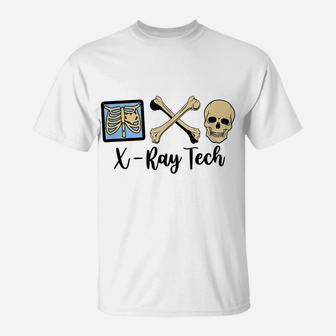 X-Ray Tech Technician Proud Radiologic Technologist Skelton T-Shirt | Crazezy UK