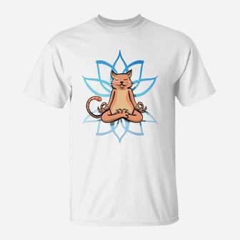 Yoga Cat Meditating Cats Funny Cat Pet T-Shirt | Crazezy AU