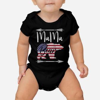 4Th Of July Sweatshirt Mother's Day Mama Bear American Flag Sweatshirt Baby Onesie | Crazezy UK