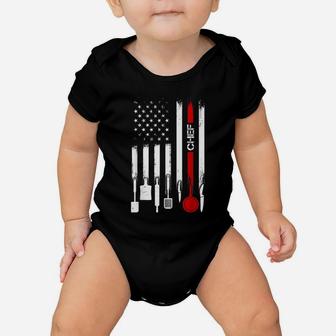American Flag With Chef Tshirt For Women Men Father Baby Onesie | Crazezy AU