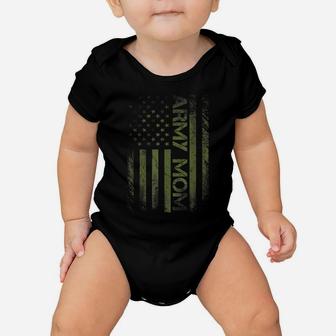 Army Mom American Flag Pride Military Mother's Day Baby Onesie | Crazezy UK