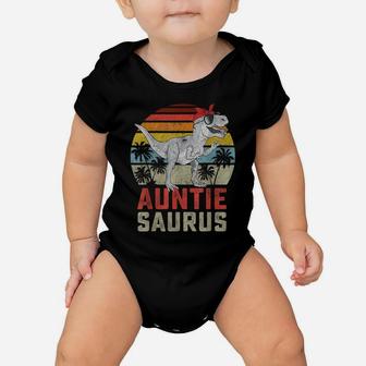 Auntiesaurus T Rex Dinosaur Auntie Saurus Family Matching Baby Onesie | Crazezy