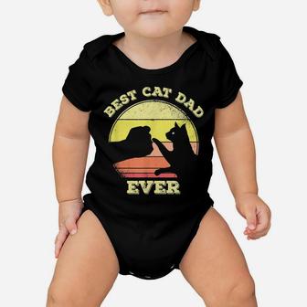 Best Cat Dad Ever Funny Cat Lover Gift For Men Baby Onesie | Crazezy