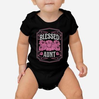 Blessed Aunt Cute Floral Women Mothers Day Gifts Baby Onesie | Crazezy DE