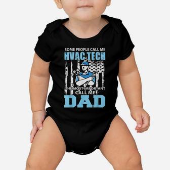 Call Me Dad HVAC Tech Mens Funny HVAC Technician Father Gift Baby Onesie | Crazezy