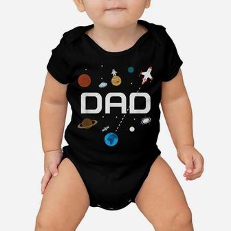 Dad Outer Space Birthday Party Baby Onesie | Crazezy