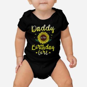 Daddy Of The Birthday Girl Sunflower Party Family Matching Baby Onesie | Crazezy