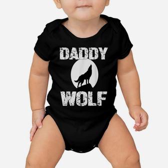 Daddy Wolf Shirt Matching Family Tribe Wolves Moon Dad Baby Onesie | Crazezy CA