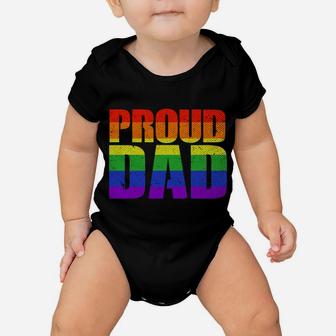 Equality Lgbtq Pride Month Dad Rainbow Flag Lgbt Sweatshirt Baby Onesie | Crazezy