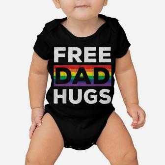 Free Dad Hugs Rainbow Lgbt Pride Fathers Day Gift Baby Onesie | Crazezy DE