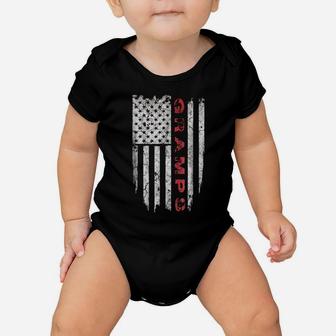 Gramps American Flag T-Shirt Grandpa Gifts Men Tee Shirts Baby Onesie | Crazezy