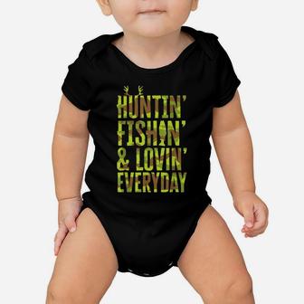 Hunting Fishing Loving Every Day For Dad, Fathers Day Camo Baby Onesie | Crazezy CA