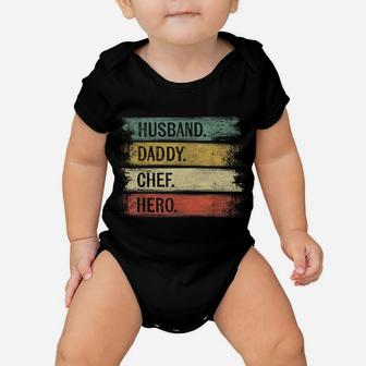Husband Daddy Chef Hero Pastry Chef Gift Baker Bakery Baking Baby Onesie | Crazezy