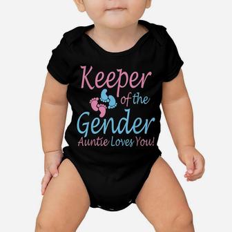 Keeper Of The Gender Auntie - Gender Reveal Party Idea Baby Onesie | Crazezy CA