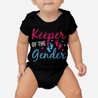 Keeper Of The Gender Baby Father Mother's Day Pregnancy Mom Baby Onesie | Crazezy CA