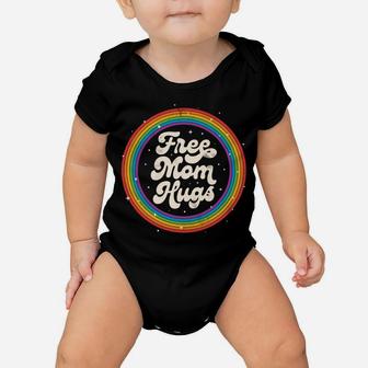 Lgbtq Free Mom Hugs Gay Pride Lgbt Rainbow Flag Mother's Day Sweatshirt Baby Onesie | Crazezy CA