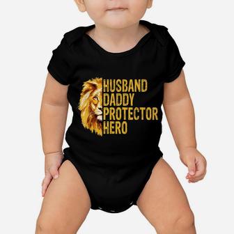 Lion Dad Funny Husband Daddy Protector Hero Fathers Day Baby Onesie | Crazezy DE