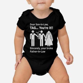 Mens Dear Son-In-Law - Father Of The Bride Dad Wedding Marriage Baby Onesie | Crazezy UK