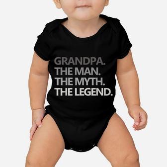 Mens Grandpa The Man The Myth The Legend Father's Day Gift Men Baby Onesie | Crazezy