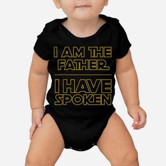 Mens I Am The Father I Have Spoken Space Western Sci Fi Dad Baby Onesie | Crazezy