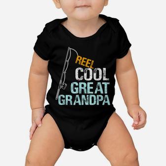 Mens Reel Cool Great Grandpa Gift From Granddaughter Grandson Baby Onesie | Crazezy CA