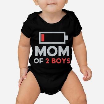 Mom Of 2 Boys Shirt Gift From Son Mothers Day Birthday Women Baby Onesie | Crazezy