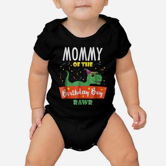 Mommy Of The Birthday Boy Shirt Dinosaur Raptor Funny Tshirt Baby Onesie | Crazezy DE