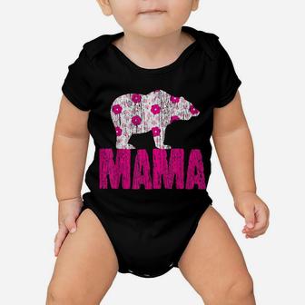 Mothers Day Tshirt Floral Pink Bear Tee Gift Mom Mama Shirt Baby Onesie | Crazezy
