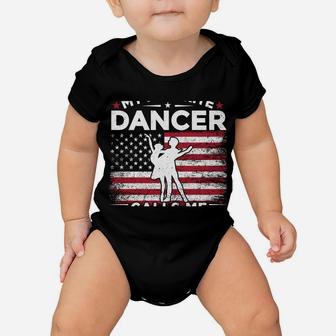 My Favorite Dancer Calls Me Nanny American Flag Grandma Gift Sweatshirt Baby Onesie | Crazezy