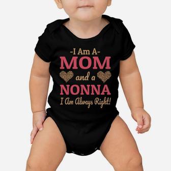 Nonna Mom Leopard Print Hearts Cute Funny Saying Gift Sweatshirt Baby Onesie | Crazezy AU