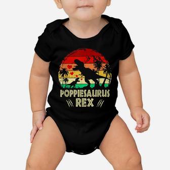 Poppiesaurus T Shirt Fathers Day Gifts T Rex Daddy Saurus Baby Onesie | Crazezy