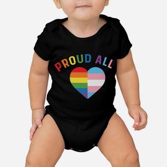 Proud Ally Mom Lgbt Transgender Gifts Lgbtq Pride Trans Flag Sweatshirt Baby Onesie | Crazezy