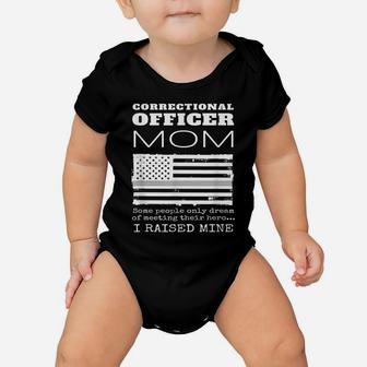 Proud Mother Of A Correctional Officer Mom Us American Flag Baby Onesie | Crazezy UK