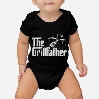 The Grillfather Bbq Grill & Smoker | Barbecue Chef Baby Onesie | Crazezy