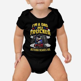Trucker Truck Driver Dad Trucker Daddy Husband Fathers Day Baby Onesie | Crazezy CA