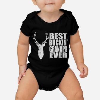 Usa Flag Best Buckin Grandpa Ever Deer Hunting Gifts For Men Baby Onesie | Crazezy