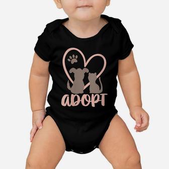 Womens Adopt Rescue Pet Owner Rescue Mom Or Dad - Dog And Cat Baby Onesie | Crazezy