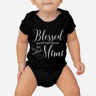 Womens Blessed To Be Called Mimi Grandma Christmas Gift Mothers Day Baby Onesie | Crazezy
