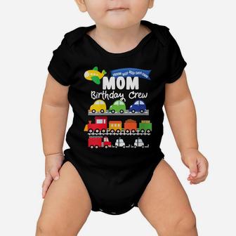 Womens Mom Transportation Birthday Airplane Cars Fire Truck Train Baby Onesie | Crazezy